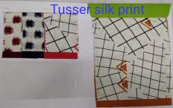 TUSSER SILK PRINT FABRIC