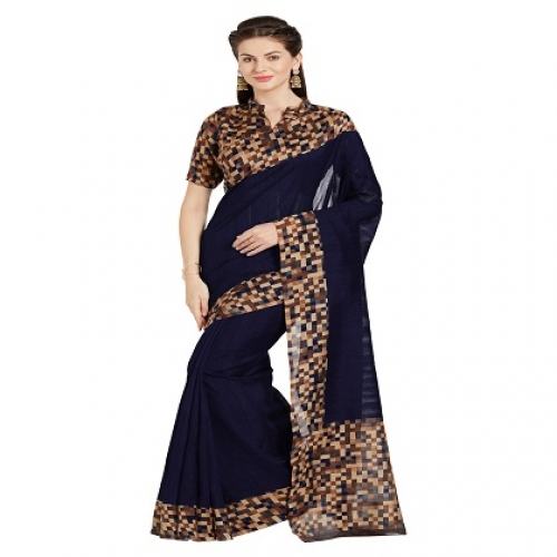 Fancy BhagalPuri Plain Saree