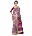 Floral Print Art Silk Saree0