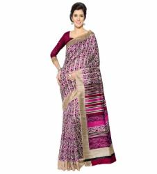 Floral Print Art Silk Saree0