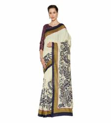 Floral Print Art Silk Saree1