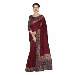 Floral Print BhagalPuri Saree1