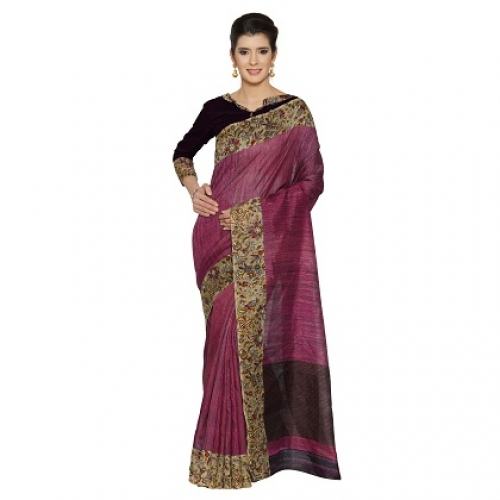 Floral Print BhagalPuri Saree2