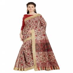 Floral Print BhagalPuri Saree4