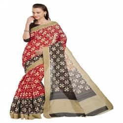Floral Print BhagalPuri Saree9