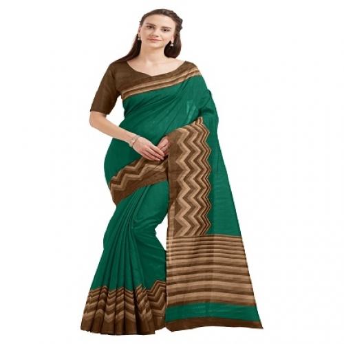 Printed BhagalPuri Saree1