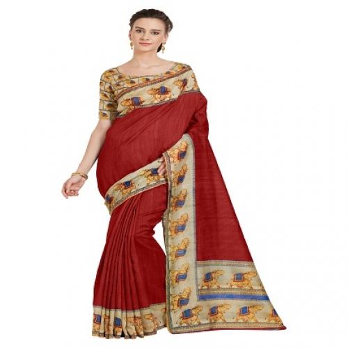 Semi Digital Print Sarees 14