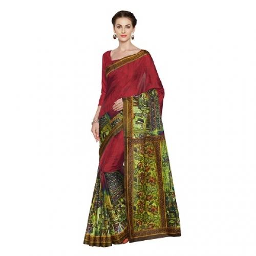 Semi Digital Print Saree2