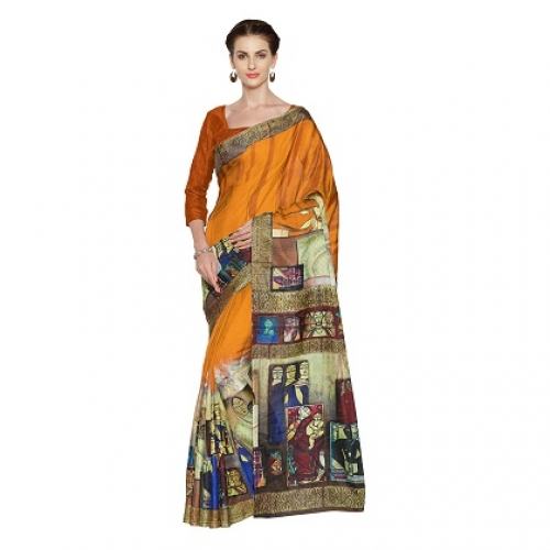 Semi Digital Print Saree3