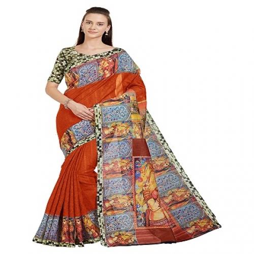 Semi Digital Print Saree9