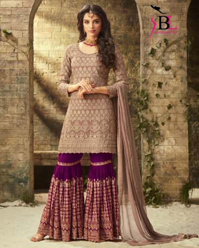 Georgette Mohini Plazo Salwar Suit