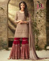 Georgette Mohini Plazo Suit