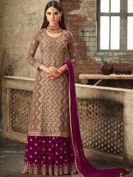 Purple Anarkali Salwar Suit