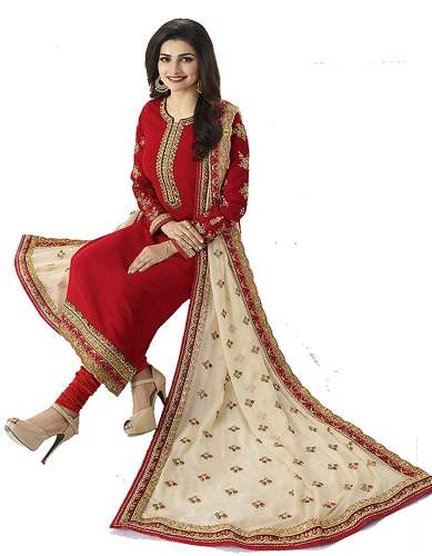 semi-stitched dress material by Ghoomar Fashion