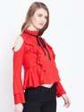 Women Red Rayon Top thumb 2