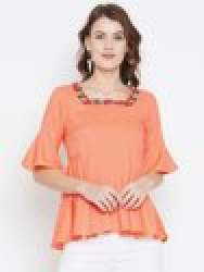 Women Fancy Rayon With Embroidered Top 