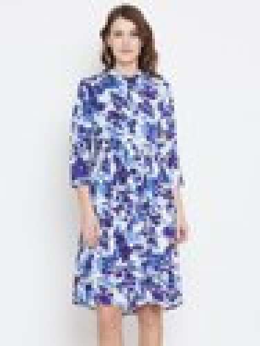 Women Printed Rayon Dress1