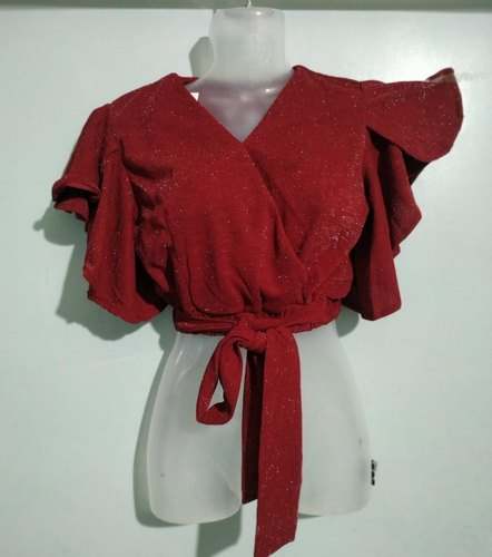 Latest Front Knot Crop Top  by S G Collection