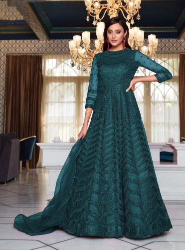 Buy Embroidered Anarkali Suit By ANK Brand by Ank Enterprise