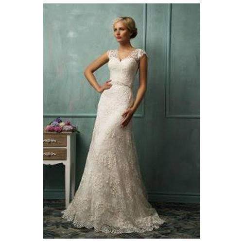 chiffon white gown