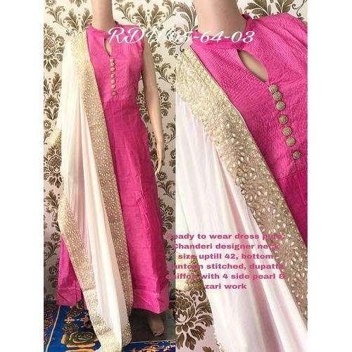 fancy sleeveless salwar suits by Khan Collection
