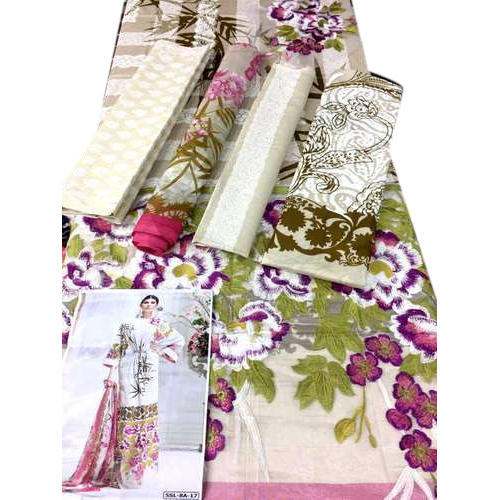 ladies printed dress material