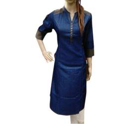 long sleeve denim kurti