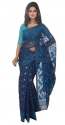 Designer Blue Dhakai Jamdani Saree