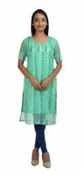 Designer Jamdani silk cotton Kurti 