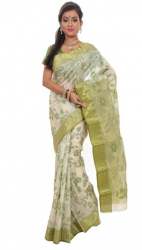Fancy Green tussar silk saree 