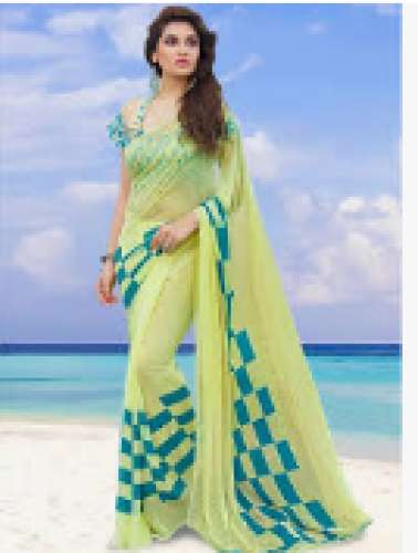 Fancy Printed Border Saree