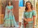 Heavy Turquoise Embroidered Lehenga Choli