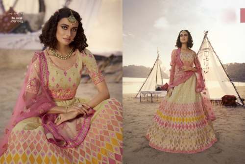 Wedding Wear Organza Lehenga Choli by Sanvari