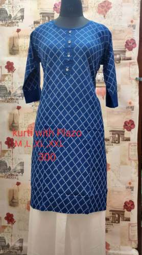 Checked Kurti wit palazzo  by jai maa textiles