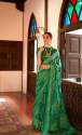 Designer chiffon Party wear Saree thumb 3