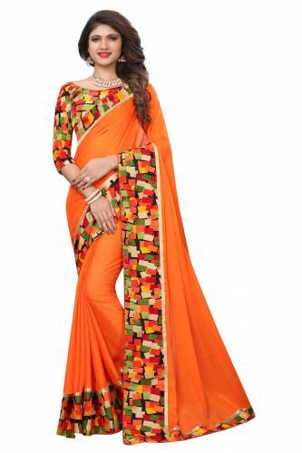 Hand Printed Georgette Sarees