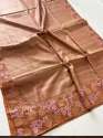 Beautiful Ghicha Silk Tussar Cut Work Saree  thumb 1