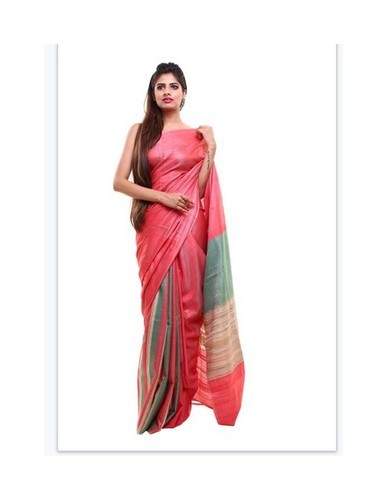 Fancy Pink Handloom Sarees