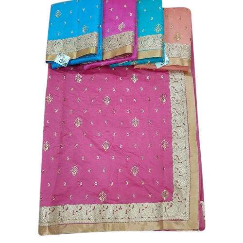 Traditional Embroidered Work Saree by Laxmipooja Textiles