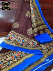 Stylish Bhagalpuri Printed silk saree