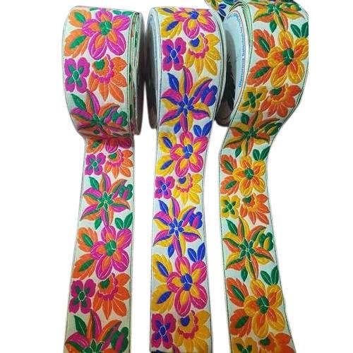 Multi Color Embroidered Laces  by Chandni Zari