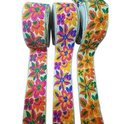 Embroidered lace manufacturers, wholesalers & exporters - embroidery work laces  suppliers