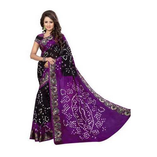 Designer Jacquard Bandhani Saree by Anjali Merchandise