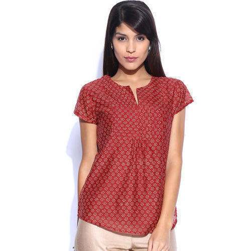 Girls Printed Cotton Top  by Anjali Merchandise
