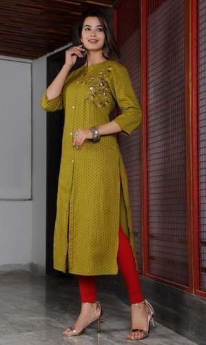 Long Casual Wear Straight kurti  by Eyra Fashions