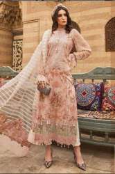 Party wear Unstitched Embroidered Suit 