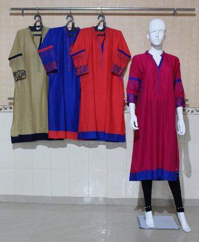  v neck collar kurti