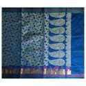 cotton blue saree