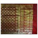 red silk saree