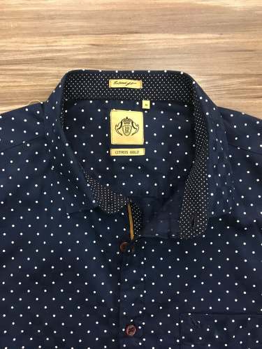 Dark Blue Printed  Shirt